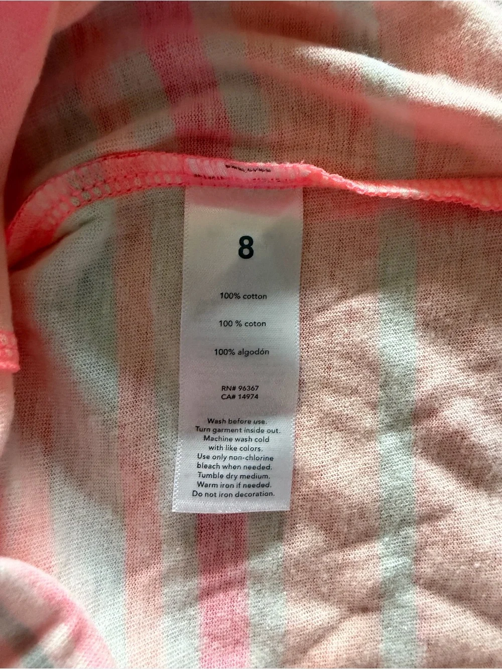 Oshkosh B'Gosh Girls Striped Tank Top Size 8 NWT